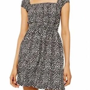 Stylish Black and White Dress TOPSHOP